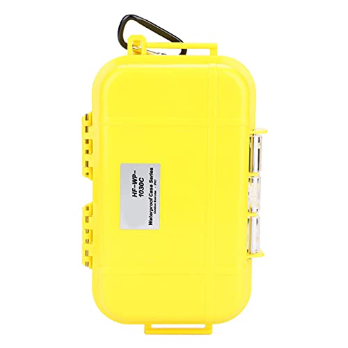 Tiiyee Waterproof Storage Case Dry Box Shockproof Airtight Fishing Outdoor | Airtight Protective Hard Shell Case Wet Dry Box for Survival Storage Fishing & Outdoor Gear, 6.29 * 3.54 * 1.57in - color: yellow