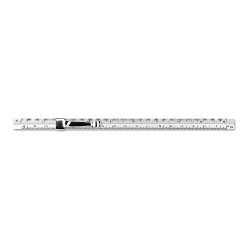 Alumicolor Aluminum Engineer Pocket Scale With Clip, 6IN, Silver - color: Silver, size: 6 Inch, style: Engineer With Clip