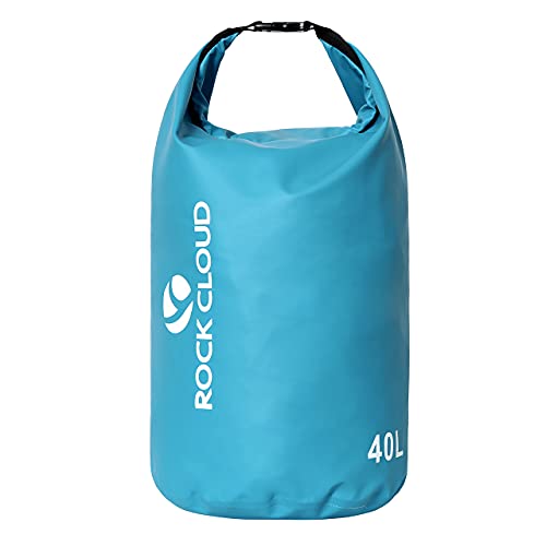 ROCK CLOUD Dry Bag Waterproof 40L Dry Sack for Kayaking Rafting Boating Beach Surfing Swimming Canoe Camping Hiking Fishing Ski - color: Lake Blue, size: 40L