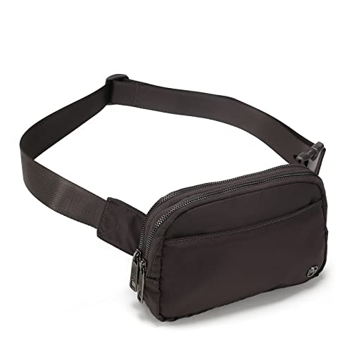 Pander Everywhere Belt Bag for Women, 5 Zipper Pockets Nylon Crossbody Fanny Pack Purse (Dim Grey) - color: Dim Grey