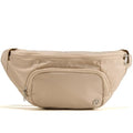 Pander Everywhere Belt Bag Crossbody Fanny Pack with Mesh Pockets and Adjustable Strap, 4L / Raw Linen - color: Raw Linen, size: 4L (114cm Strap)