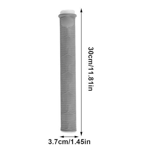 Fishing Rod Handle Cover, Silicone Fishing Pole Tube Sleeve with Non-Slip Design for 13mm-37mm Handle - color: Gray