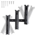 VTurboWay 3-Tube Adjustable Fishing Rod Holder, Removable Pole inserter, Self-Adhesive for Fishing Box Cooler, Drilling installation for Boat Yacht Kayak Fishing, Spinning Plastic, Black