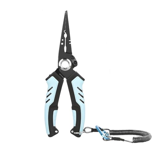 Multi-Functional Stainless Steel Fishing Pliers, Saltwater Fishing Pliers Fishing Tools, Hook Remover & Line Cutter with Non-slip Handle, for Fly Fishing, Ice Fishing, Fishing Gear, Gifts for Men (B) - color: B