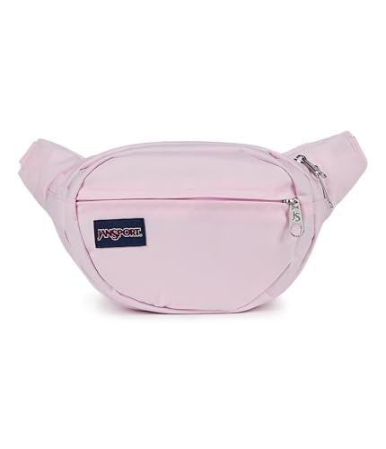 JanSport Fifth Avenue Fanny Pack Crossbody Bags for Women, Men - Stylish, Durable Waist Bag with Adjustable Belt, Main Zippered Pocket, Quick Stash Pocket - Travel Essentials - Black - color: Pink Ice