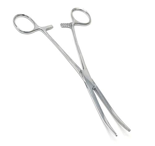 A2Z SCILAB Heavy Duty 12" Full Serrated Curved Hemostat Forceps Locking Clamps Stainless Steel