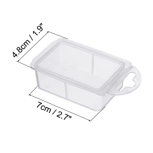 Fishing Tackle Accessory Box, 4 Pack Plastic Fish Lure Bait Hooks Storage Organizer Case, Clear