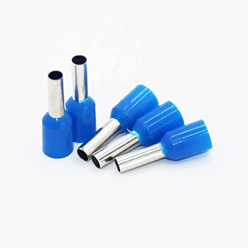Fidioto Blue 1000pcs AWG14 Wire Ferrules Terminals Kit, AWG14 Terminal Connector Wire Insulated Cord Pin Ends Terminals for Electric, Industrial, Chemical Industry, Power Control System, etc. - color: Blue, size: 14AWG
