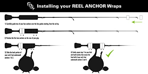 13 FISHING - Ice Reel Anchor Wrap Bands - color: Neon Green