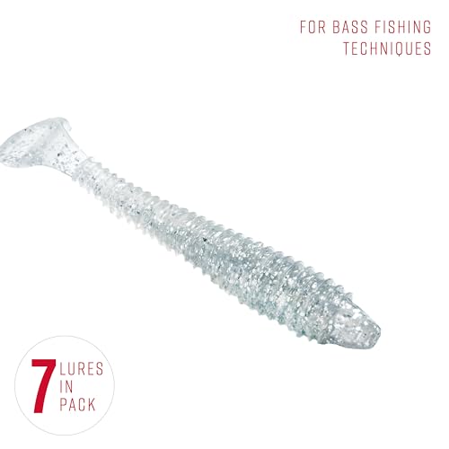 Strike King Rage Swimmer Soft Bait - color: 475 - Carolina Chrome, size: 3.75"
