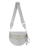 Pure Colour Crossbody Bag Bum Bag for Women,Spacious Purse Fanny Packs Belt Bag,Oversized Bum Bag (Colour Bum Bag-Light Grey) - color: Colour Bum Bag-Light Grey