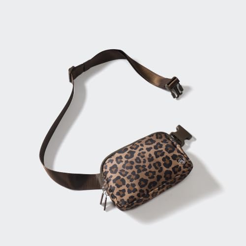 Pander Two Way Zipper Fanny Pack Nylon Everywhere Belt Bag for Women, Water Repellent Waist Packs, Crossbody Bags with Adjustable Strap (Leopard Multi) - color: Leopard Multi