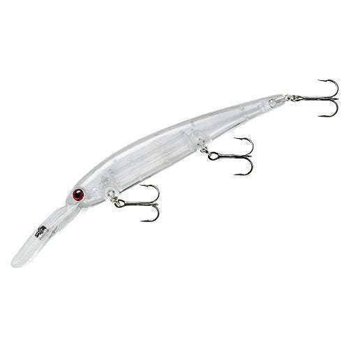Bandit Lures 4 3/4-Inch Slender Minnow Jerkbait Trolls Up to 27 Feet Deep, Universal Color Patterns, 1 Piece - color: Clear, size: 4 3/4", 5/8 oz
