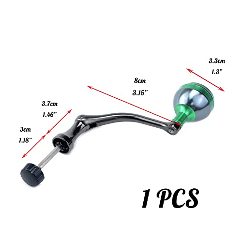 Crapyt Fishing Reel Handle Fishing Wheel Grasp Spinning Crank Handle Arm Grip Part Knob Tackle Wheel Ball Shake Rotary Knob - size: Large, style: Green