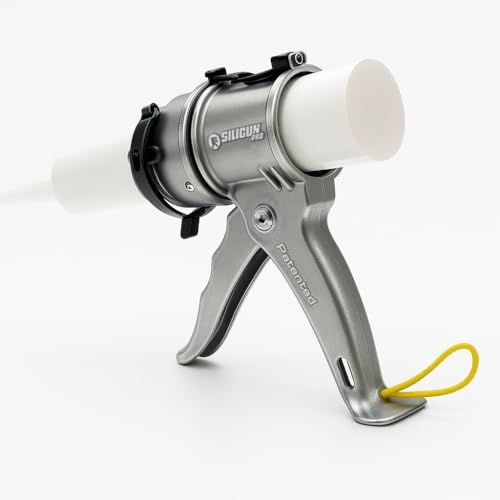 SILIGUN™ PRO Compact 24:1 Caulking Gun - No Drip Caulk Gun - Patent Design - Lightweight Aluminum Frame - Works with all 10 oz Tubes (SILIGUN PRO Scraper Kit) - color: Siligun Pro Scraper Kit