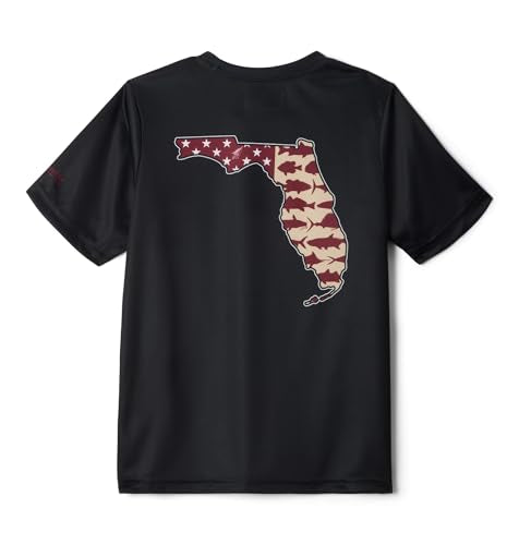 Columbia Boys Collegiate Terminal Tackle Short Sleeve Shirt - color: Fsu - Black, size: XX-Small