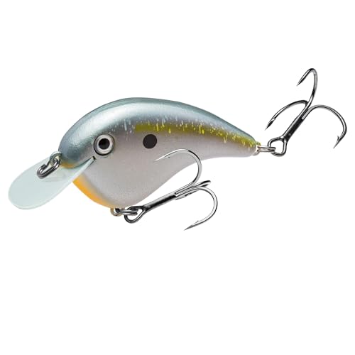 Strike King Chick Magnet Jr. Crankbait Fishing Lure, 1/4 oz, Dives 4-6 Feet, Premium Hooks - color: Sexy Shad 2.0