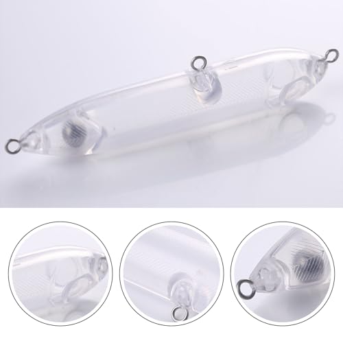 20pcs/25pcs Fishing Blanks Lures Kit Fishing Topwater Unpainted Swimbait Unpainted Crankbaits Hard Baits DIY Lure for Bass Salmon Trout Saltwater and Freshwater - color: 20PCS 4.13″/0.37oz