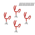 20 Degree Boat Fishing Rod Holder PVC Coated Steel Wire Pole Holders for Boats Anglers - color: Red