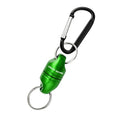 Magnetic Net Release for Fly Fishing, Aluminum Magnetic Quick Release Keychain, Fly Fishing Net Magnet Holder Retractor with Carabiner - color: green