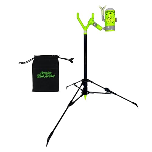 FISHIN' STIX Ready to Fish Kit - Includes 30" Rod Holder, All Terrain Stand Tripod and Bite Alarm - style: Green