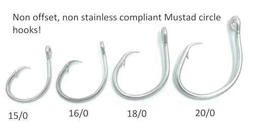 End Game 5' Braided Stainless 480lb Leader with Mustad 39960 Circle Hook - size: 15/0