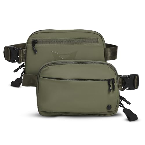 Vertx Everyday Tactical Fanny Pack + - 100% Nylon Fanny Pack for Men and Women with CCW-Ready Design and Rapid Access Tab - Ranger Green - 2L - color: Ranger Green, style: Everyday Fanny Pack +