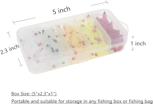 50pcs-1Inch Bass Fishing Worms Lures,Silicone Soft Maggot Baits Bread Worm Fishing Lure,5 Color - color: Multicolor(125pcs)