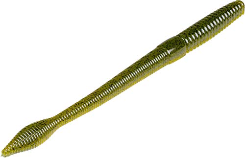 Strike King Bull Worm - color: Green Pumpkin, size: 8"