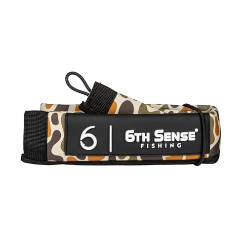 6th Sense ProSix Rod Sleeve – Hook-Resistant Neoprene Covers for Superior Durability, Color-Coded Rod Storage or Organization, Floating Material (Retro - Ponderosa, Baitcasting) - color: Retro - Ponderosa, style: Baitcasting