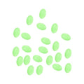 PATIKIL Glow Fishing Beads Plastic Oval Rubber Luminous Fishing Bait Eggs Rig Bead Tackle Lures Accessories with Box - color: Green, size: 6x4mm