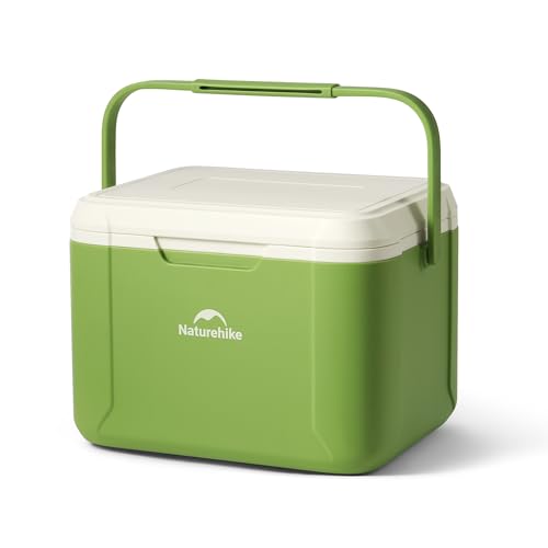 Naturehike 5.3/15/19 QT Hard Cooler, Insulated Ice Chest Box, Portable Ice Retention Cooler for Beach Camping Picnic Fishing Barbecue - color: Green, size: 19QT