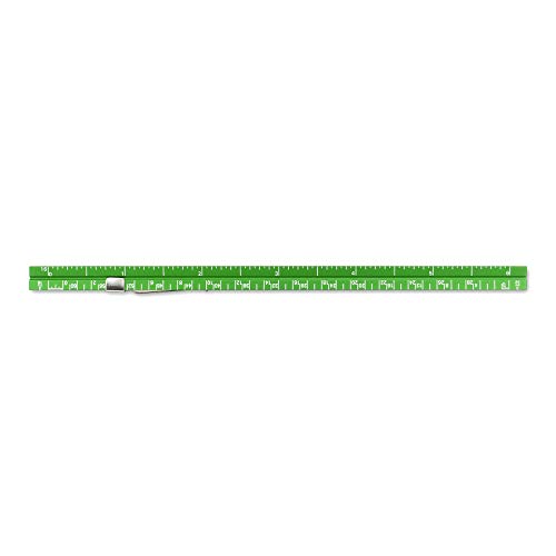 Alumicolor Aluminum Architect Pocket Scale With Clip, 6IN, Green - color: Green, size: 6 Inch, style: Architecht With Clip