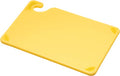 San Jamar Saf-T-Grip Plastic Cutting Board with Safety Hook, 6" x 9" x 0.375", Yellow - color: Yellow