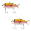 Popper Top Water Fishing Lure: Whopper Fishing Lures with Floating Rotating Tail Barb Treble Hooks Saltwater Freshwater for Bass - color: 2pcs yellow pink