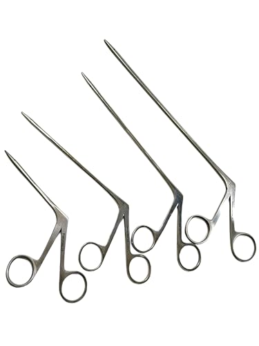 Long Reach Alligator Forceps with Graspping Serrated Tips ENT Instrument Alligator Forceps 3.5" 5.5" 6.5" 8" (Set of 4 (3.5",5.5",6.5",8")) - size: Set of 4 (3.5",5.5",6.5",8")