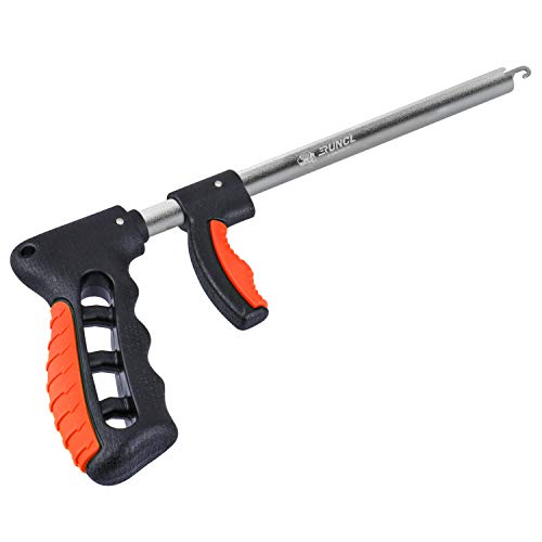 RUNCL Fishing Plier, Fish Lip Gripper Kit, Fishing Remover Extractor, Multi-Function Fishing Tools for Saltwater, Freshwater, Ice Fishing, Premium Fishing Gifts for Men - color: Orange&black, 13.6in