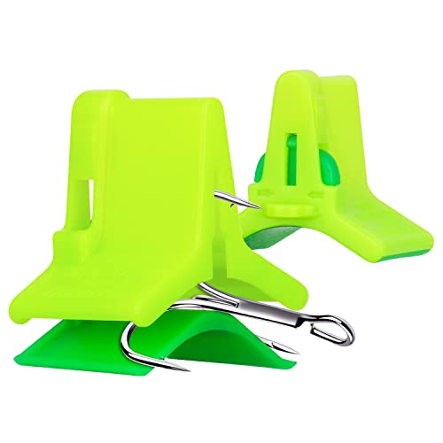 RUNCL Treble Hooks Covers Fishing Hooks Protector Treble Hook Safety Cap Hook Bonnets for Fishing Lures - Spring Design, Hollow Construction, Tangles Free, Fishing Hook Caps - color: Small (50pcs for 10#, 8#, 6#, 4# Treble Hooks)
