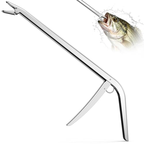 11.5-Inch Fish Hook Remover, Stainless Steel Fishing Tool – Saltwater & Freshwater Hook Extractor Pliers with Serrated Jaw, Non-Slip Safety Dehooker for Anglers