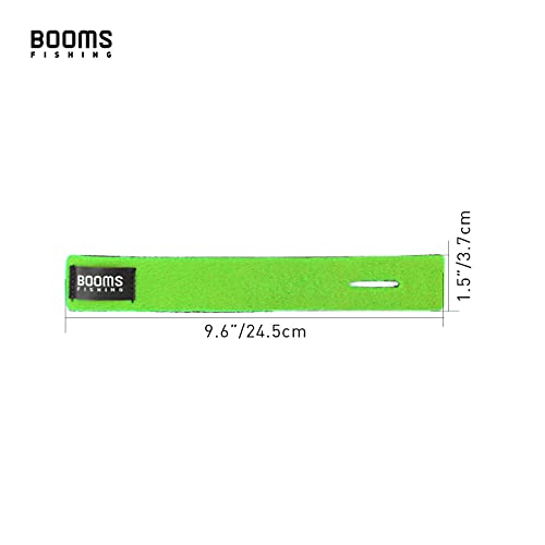 Booms Fishing RS3 Fishing Rod Wrap Pole Straps， Hook & Loop Fishing Rod Belts, Fishing Rod Ties for Casting Rods, Spinning Rods and Fly Rods - style: B: Green_9.6"_6pack