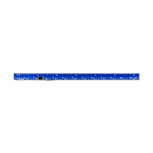 Alumicolor 3611-5 Aluminum Combination Pocket Scale With Clip, 6IN, Blue - color: Blue, size: 6 Inch, style: Combination With Clip