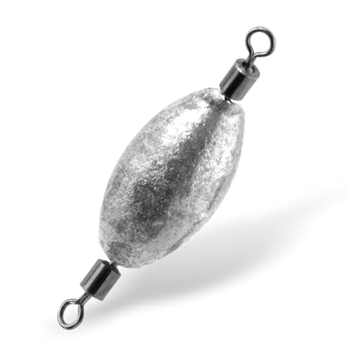 Dr.Fish 20 Pack Inline Trolling Weights Swivel Egg Sinkers Oval Line Sinker Catfishing Saltwater Freshwater Fishing - size: 1/4oz-20 Pack