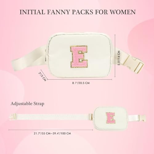 YOOLIFE Initial Crossbody Bag Girls Purse Belt Bag Fanny Pack - Birthday Gifts for 3 4 5 6 7 8 9 10 Year Old Girls Kids, Gifts for Girl Kids Daughter, Beige M - color: Beige, style: M