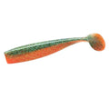 Lunker City Fishing Shaker 6" Swimbait Soft Plastic Bass Lure with Tail Swimming and Wobbling Action Swim Bait, 4 Per Bag, Made in The USA - color: 169 Metallic Carrot