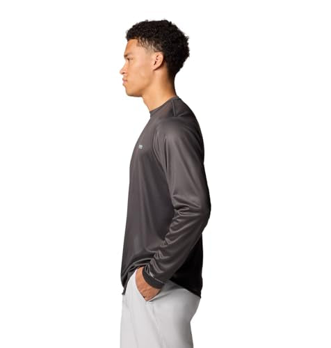 Columbia Men's Terminal Tackle PFG Fish Shine Long Sleeve - color: Shark/Pfg Redfish Shine, size: Large
