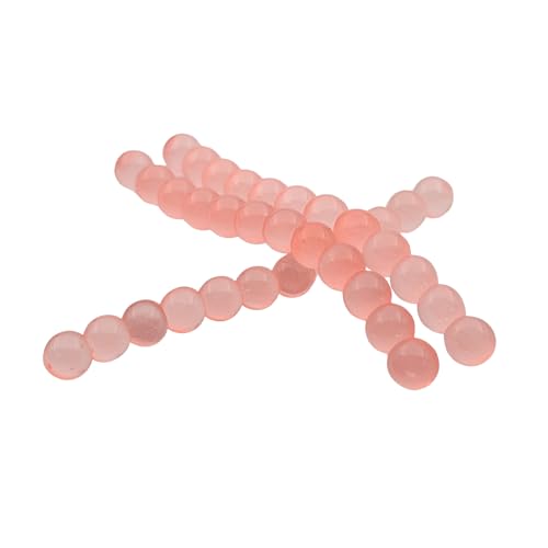 Fishing Scented Soft Plastic Beads Artificial Salmon Egg Bait Packs for Trout, Steelhead and Salmon (Spawn Roe Fishing Tackle) - color: Peach Clear Glow, size: .250"/6mm-36 Eggs per pack