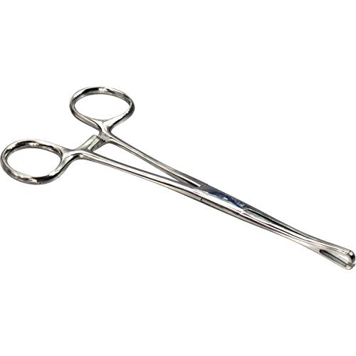 HTS 164P0 6.25" Rounded Slotted Locking Pennington Forceps - size: 6.25 Inch (Pack of 1)
