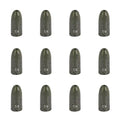 12 Pack Tungsten Bullet Fishing Weights, Insert Free Worm Sinkers, 1/8 3/16 1/4 3/8 1/2 oz - color: No Chip Black, size: 1 oz - 5pcs