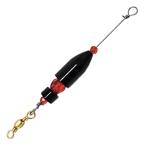 Reaction Tackle Carolina Rigs for Bass Fishing- Freshwater Saltwater - Brass Pre Rigged Kit- Fishing Weights Barrel Sinkers 6-Pack - color: Black, size: 1/4 Oz