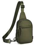 CHOLISS Small Sling Bag for Women and Men, Crossbody Bags Trendy Fanny Packs Chest Bag with Extended Strap - color: D03 Green - Upgrade